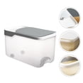 thumbnail image 4 of KAKOWELY 1pc Household 5kg Rice Bucket Plastic Rice Container (Gray),11.42"X7.01"X6.81", 4 of 5