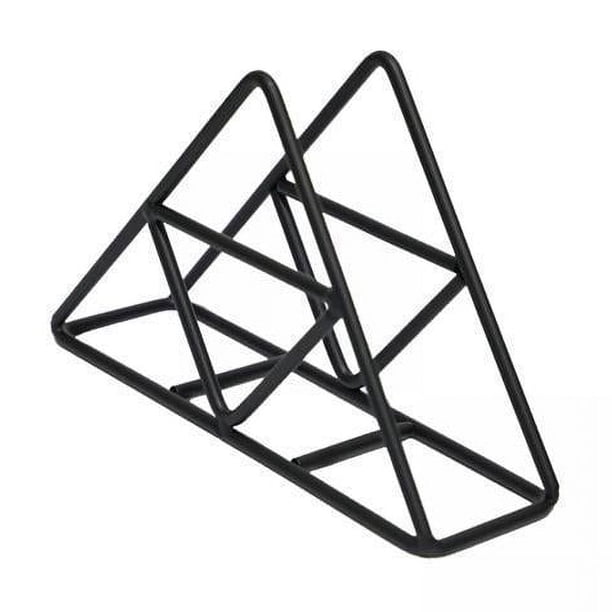 Elegante soporte para pañuelos de hierro forjado negro para organización del hogar 3 piezas