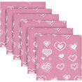 thumbnail image 6 of Coolnut Valentine's Day Love Heart Cloth Napkins Set of 4,Reusable Washable Polyester Dinner Table Napkins for Family,Kitchen,Dining,Party Decor, 6 of 7