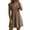 Light Brown, variant on JoveMarine Womens Dresses V-Neck Pleated Ruffle - Sleeves Loose Blouson Vest Skirt with Flutter Sleeves for Summer Casual Days,Black L