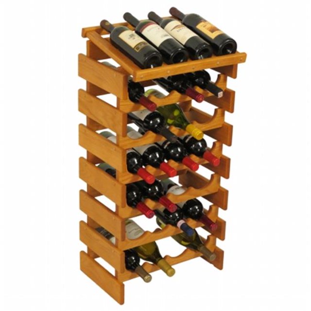 Wooden Mallet WRD46MO 28 Bottle Dakota Wine Rack with Display Top