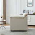 thumbnail image 3 of HOQBN 38" Oversized Accent Chair,Chenille Upholstered Living Room Chairs,Modern Arm Chair for Living Room, Bedroom,Beige, 3 of 8