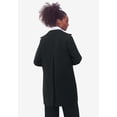 thumbnail image 2 of Ellos Plus Size Stretch Crepe Zip Front A Line Back Pleat Coat, 2 of 4