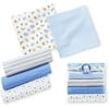 Gerber - 5-Pack Flannel Blankets, Blue Assortment