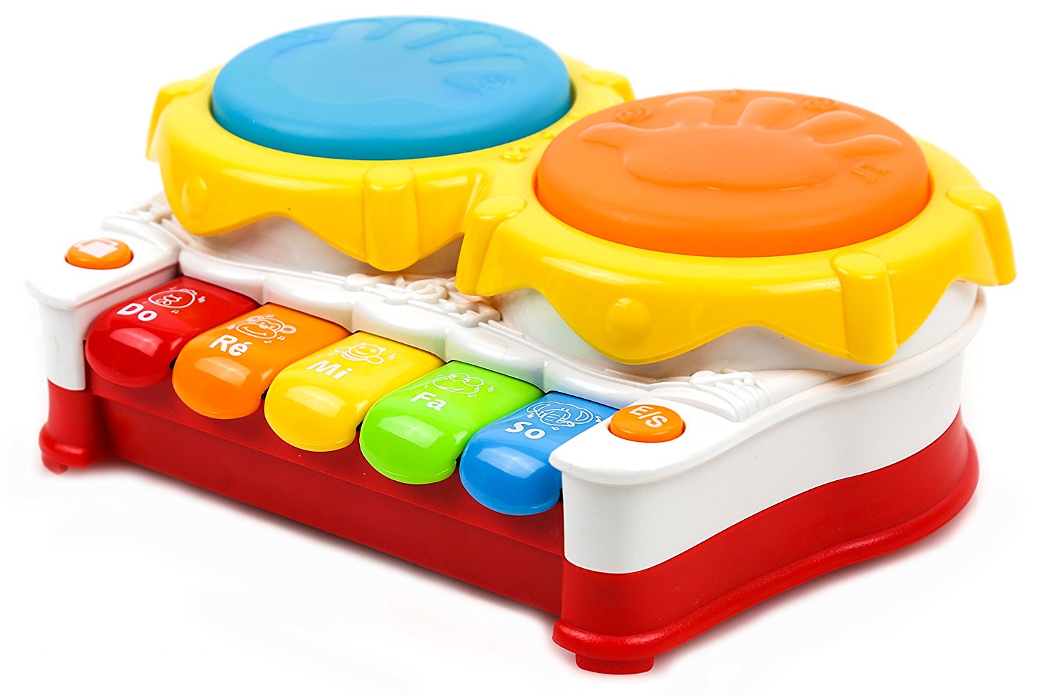 Piano Music Keyboard Hand Drum Toy with Flash Lights For Baby and Toddler