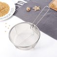 thumbnail image 3 of SUTENGDA Round Wire Mesh Fry Basket Stainless Steel Foldable Strainer Multifunctional Drain Basket for Fruit Vegetable French Chip Frying Serving Food Presentation Tableware for Home Kitc, 3 of 4