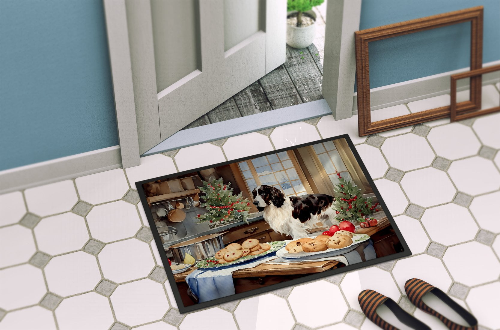 Carolines Treasures DAC3786MAT 18 x 27 in.  English Cocker Spaniel Christmas Cookies Doormat