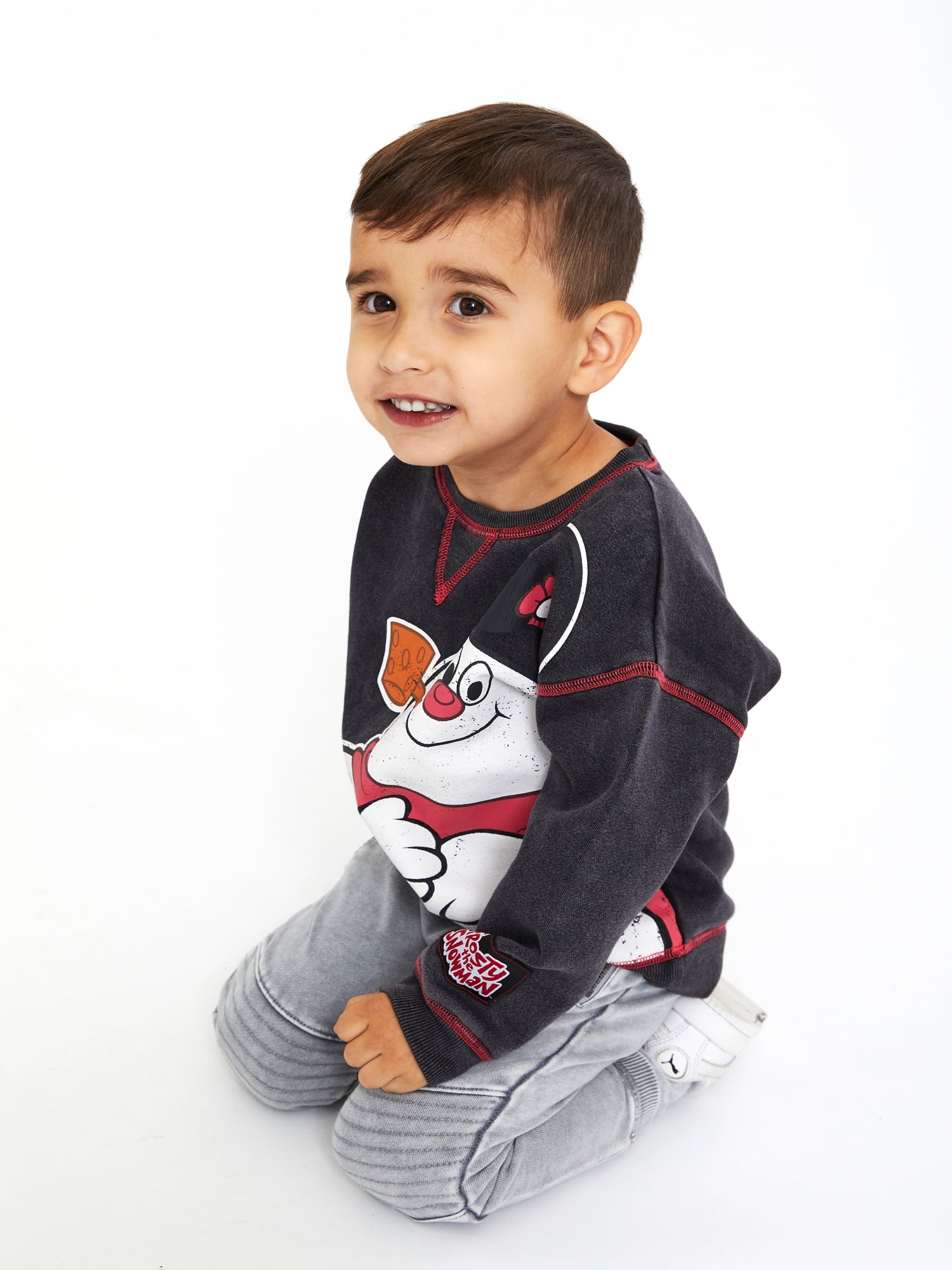 Frosty the Snowman Baby and Toddler Girl Crewneck Holiday Sweatshirt, Sizes 12M-5T