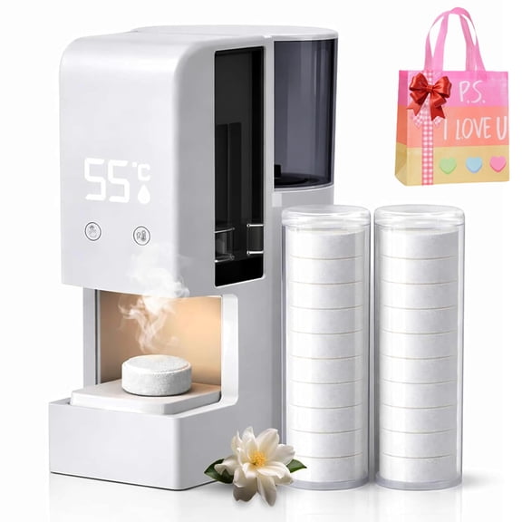 5-10s Fast Hot Towel Dispenser, 55°C (131°F) Constant Temp, 500ml Tank, Auto-Dry & Safe, Portable for Spa, Facial, Bathroom & Home (Hot Towel Heater with 2 Rolls of Towels)