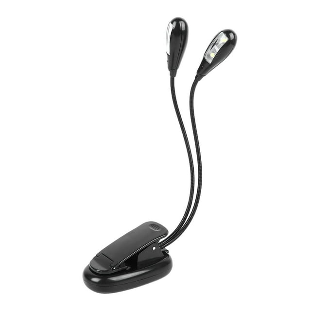Luz De Lectura Con Clip, Luz De Clip De Doble Cabeza Multifuncional Recargable Conveniente Protección Ocular De 4 Luces Para Viajes