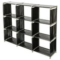 thumbnail image 2 of Tcbosik 9 Cube Storage Organizer, Portable Bookcase with Metal Frame, Modular Clothes Shelves for Garment, Closet, Wardrobe, Living Room, Black, 2 of 9