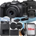 thumbnail image 1 of Canon EOS R10 Mirrorless Camera with RF-S 18-45mm + 18-150mm Lens + 32GB Memory Card + Case + ZeeTech Accessory Bundle, 1 of 8