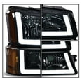 thumbnail image 3 of PIT66 LED Headlight, Fit for 03-06 Chevy Silverado 1500 2500 3500 HD Model/03-06 Avalanche 1500 2500(Fit No Cladding only) Smoky Lens Chrome Housing Amber Corner, 3 of 9