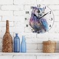 thumbnail image 3 of Colorful Owl Black 10 inch Wall Clocks Non Ticking Easy to Read Battery Decorative for Home Bathroom Kitchen Bedroom Living Room, 3 of 8