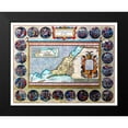 thumbnail image 2 of Ortelius 14x12 Black Modern Framed Museum Art Print Titled - Travels of Abraham Middle East - Ortelius 1570, 2 of 5