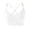 White B, variant on Umfun Women's Ribbed Scoop Neck Bralette with Open Back Detail - Thin Straps Wireless Crop Top with Removable Cups for Everyday Wear