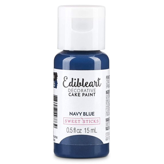Icinginks - Sweetsticks Navy Blue Edible Art Decorative Cake Paint 15ml - Edible Art Paint, Edible Icing Paint, Decorative Cake Paint, Edible Food Coloring, Cookie Paint, Cake Paint (Navy Blue)
