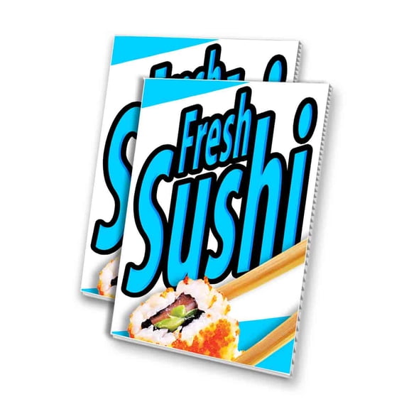 Fresh Sushi (24" X 36") 4mm Corrugated Plastic Panel, Graphics Applied To 1 Side (Pk of 2)
