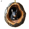 thumbnail image 7 of Sylvtty Christmas Tree Pendant Hanging Acrylic Ornament with Lanyard Easy to Install Adorable Animal Shape Holiday Festive Decoration, 7 of 7