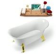 thumbnail image 2 of 67" Streamline N1081CH-IN-GLD Clawfoot Tub and Tray With Internal Drain, 2 of 8