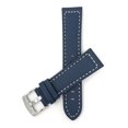 thumbnail image 1 of 22mm Racer, White Stitching, Leather Watch Strap Band, Stainless Steel Buckle, 1 of 7