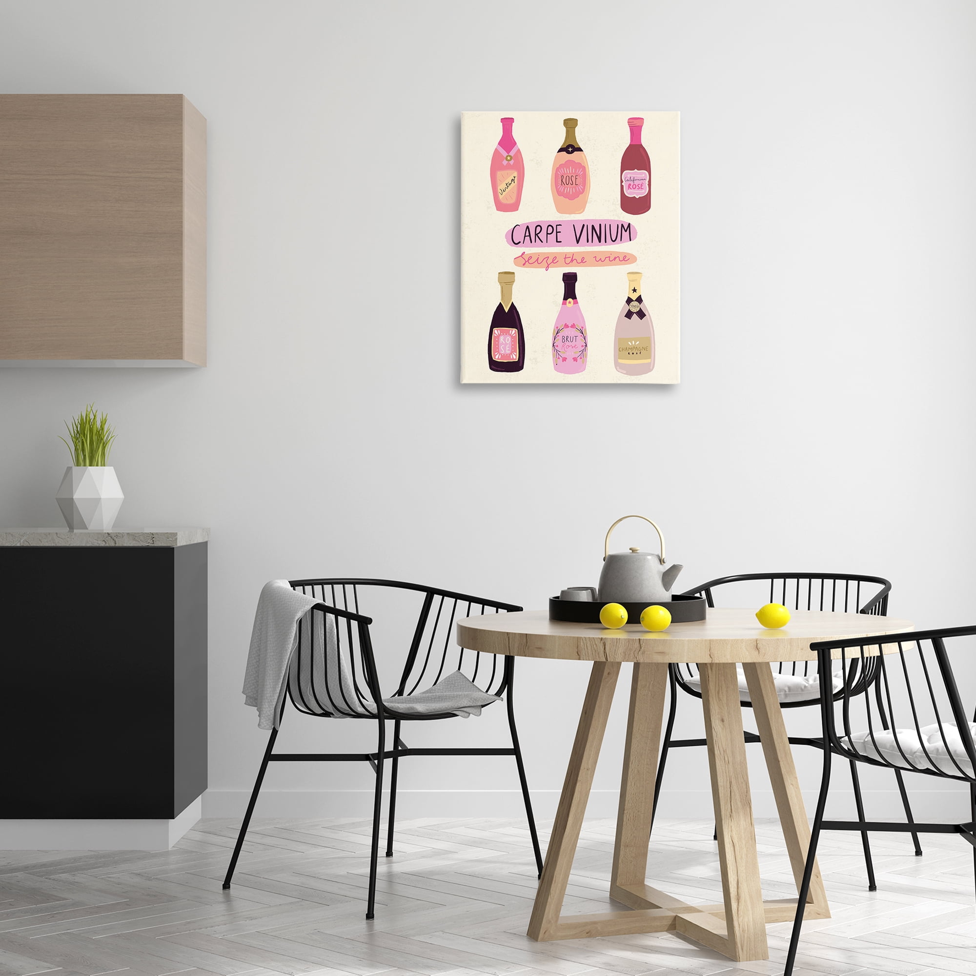 Stupell Industries Carpe Vinium Seize the Wine Food & Beverage Painting Wrapped Canvas Art Print Wall Art, 24 x 30