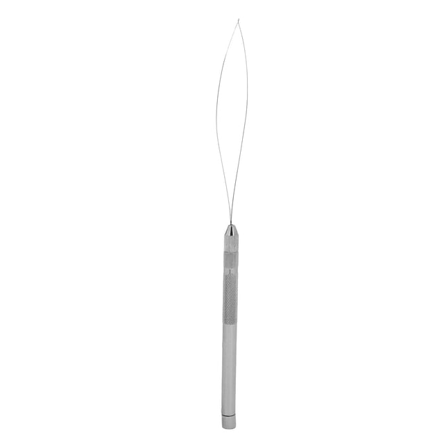 Hair Pulling Hook, Easily Carry Alloy Threader Pulling Hook Practical Design For Saloon For Women Silver