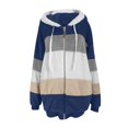 thumbnail image 4 of LRen Unisex Boys Girls Fleece Jacket Hoodie Sherpa Lined Zip Up Hooded Sweatshirt Kids Winter Jackets,B-Dark Blue,9-10 Years, 4 of 6