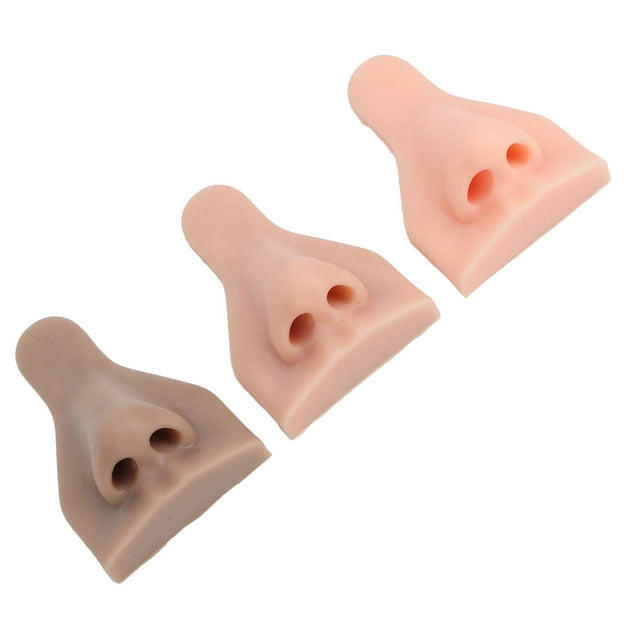 Modelo de Nariz Practicante de Sutura ANGGREK Silicona 3 Piezas Beige Claro Medio Oscuro