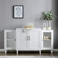 thumbnail image 2 of Walker Edison Buffet Moderne à 4 Portes pour Rangement, 62, Blanc, 2 of 5