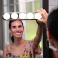 thumbnail image 2 of 5 Bulb Makeup Mirror Light 3-color Stepless Dimmable Dressing Vanity Table Bathroom Wall Lamp Battery Powered ,Widely Use, 2 of 7