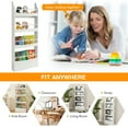 thumbnail image 5 of GVN 4-Tier Bookshelf with 2 Anti-Tipping Kits for Books and Magazines-White, Toy Organizers and Storage for Kids, Boys, Girls, Nursery, 5 of 8