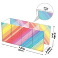 thumbnail image 3 of Rainbow Lines Acrylic Pencil Pen Holder Cup 4 Compartments Desktop Organiser 7.87"x2.78"x3.54", 3 of 7