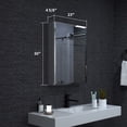 thumbnail image 6 of Mirror Bathroom Medicine Cabinet 23 x 30in Rectangle Wall Mounted Medicine Cabinet Silver, 6 of 13