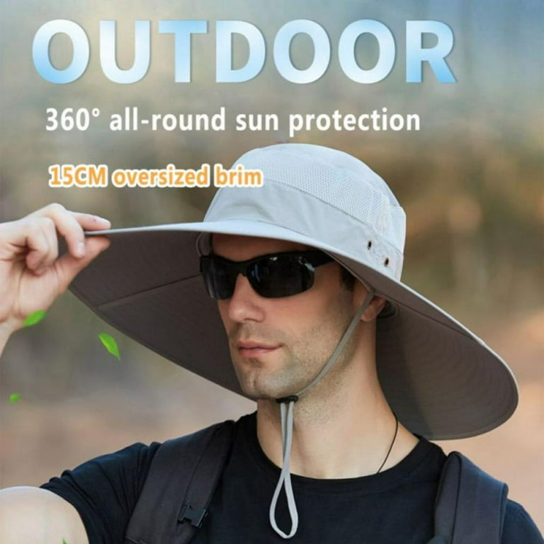 Super Wide Brim Bucket Hat Summer UPF 50+ Sun Hats Waterproof Fisherman  Hats With Chin Strap, Fishing Hiking Camping Hats for Men Women 