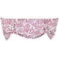 thumbnail image 1 of Victoria Park Toile Tie-Up Valence Window Curtain, Red, 1 of 6