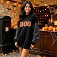 thumbnail image 5 of IAJDKMEK Womens Sweatshirt Halloween Print Top — Round Neck Loose Long Sleeve, Fall Tops for Women Festive Pullover,Black L, 5 of 6