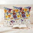 thumbnail image 3 of Spring Flowers Outdoor Waterproof Pillow Covers, Vintage Colorful Spring Vine Floral Leaf Decorative Square Throw Pillowcase Sofa Cushion Sham for Patio/Couch/Chair, 24"x24" 2 Pack, 3 of 8