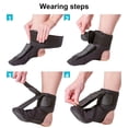 thumbnail image 2 of Haokaini 2 Pcs Plantar Fasciitis Brace Splint Sock, Night Orthotic Foot Drop Brace, Adjustable Ankle Support for Plantar Fasciitis Relief, Achilles Tendonitis, Foot Drop, Heel Pain, Small, 2 of 9