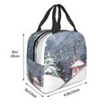 thumbnail image 3 of Disketp Watercolor Winter Landscape For Christmas for Insulated Lunch Bag for Women and Men, Perfect for Work, Hiking, Picnic, 3 of 8