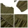 thumbnail image 5 of UVN Fall Shirts for Women Long Sleeve Blouses Ladies Crewneck Lace Crochet Tops Dressy Chiffon Blouses, 5 of 8
