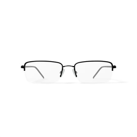 TiFlex Men's T1759 Rectangular Prescription Eyeglasses with Case, Matte Black
