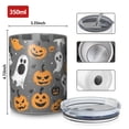thumbnail image 4 of 12oz Coffee Tumblers Halloween Ghost Pumpkin Pattern Stainless Steel Vacuum Insulated Travel Tumbler Coffee Cups Mug with Lid and Straw with Cleaning Brush for Cold & Hot Drinks, 4 of 5