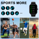 thumbnail image 5 of Reloj inteligente LAXASFIT H9 y H6 para responder llamadas, seguimiento de calorías, frecuencia cardíaca, monitoreo de oxígeno en sangre, reloj inteligente Bluetooth, 5 of 5