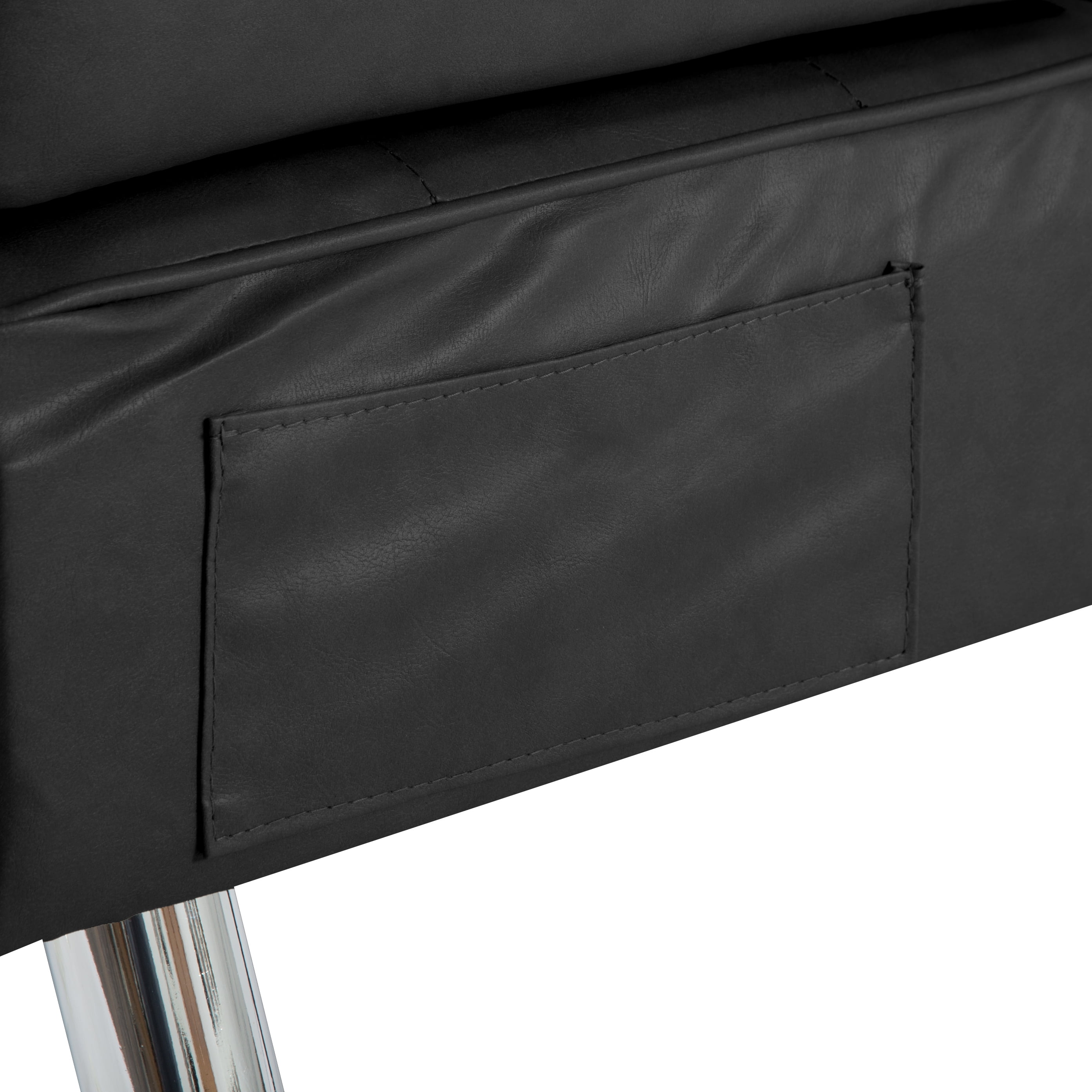 BSHTI 69.49" Convertible Futon Sofa Bed with Drop Down Cup Holders, 5-Position Adjustable Backrest, Side Storage Pocket, Removable Arm Cushions for Small Space,Black