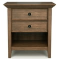 thumbnail image 5 of Amherst 24 inch Solid Wood Traditional Bedside Table in Rustic Natural Aged Brown (Set of 2), 5 of 7