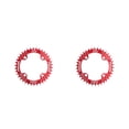 thumbnail image 3 of Naiovety Platos redondos estrechos y anchos prácticos, rueda de cadena de ciclismo, piezas de placa de de placa única con pernos de piñón, Rojo 2piezas Naiovety  CBP440157, 3 of 5