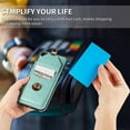 thumbnail image 5 of ELEHOLD Crossbody Wallet Case for iPhone 16 Plus,Back Credit Card Holder Metal Snap Luxury Purse Case with Shoulder Strap for Women Girls for iPhone 16 Plus,Green, 5 of 8