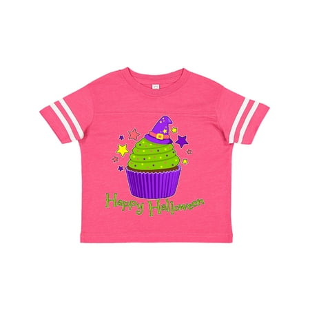

Inktastic Happy Halloween- cute witch hat cupcake Gift Toddler Boy or Toddler Girl T-Shirt