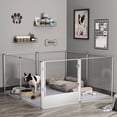 thumbnail image 3 of Dog Clear Playpen Fence Kennel Indoor Pet Play Pen Cage Whelping Box with Waterproof Fertility Pad - Heavy Duty Pets Large ShopWise Round, 3 of 6